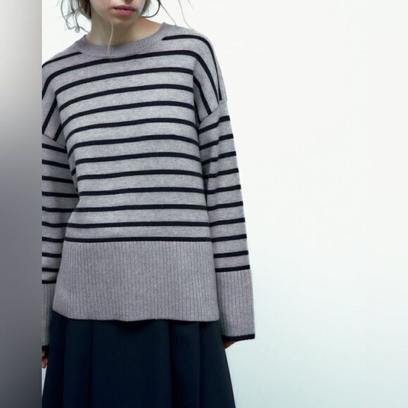Zara Striped Knit Sweater New - Picture 10 of 11